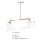 Designers Fountain Summer Jazz 60 Watt 2-Light Brushed Gold Transitional Island Light with Clear Glass Shades D310M-IS-BG - alternate 8